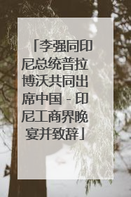 李强同印尼总统普拉博沃共同出席中国－印尼工商界晚宴并致辞