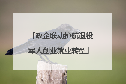 政企联动护航退役军人创业就业转型