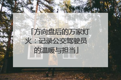 方向盘后的万家灯火：记录公交驾驶员的温暖与担当