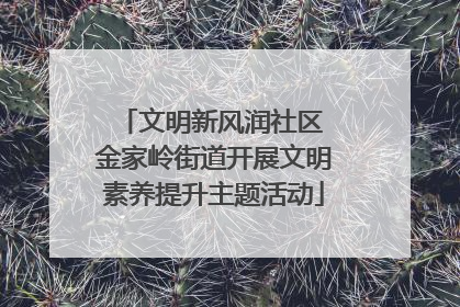 文明新风润社区 金家岭街道开展文明素养提升主题活动
