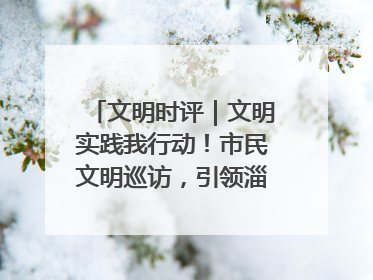 文明时评｜文明实践我行动！市民文明巡访，引领淄博全民志愿