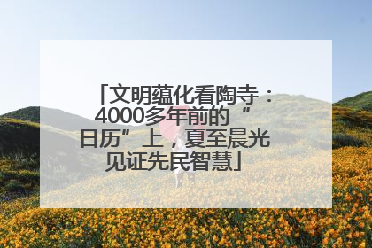 文明蕴化看陶寺：4000多年前的“日历”上，夏至晨光见证先民智慧