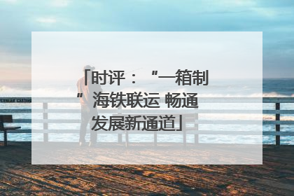 时评：“一箱制”海铁联运 畅通发展新通道
