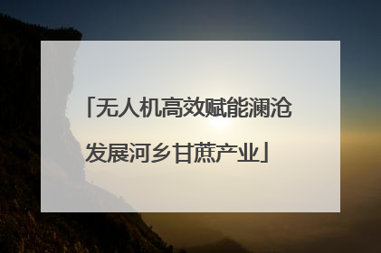 无人机高效赋能澜沧发展河乡甘蔗产业