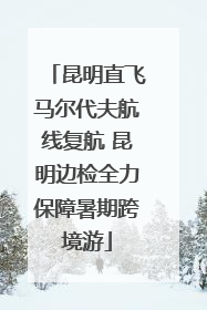 昆明直飞马尔代夫航线复航 昆明边检全力保障暑期跨境游