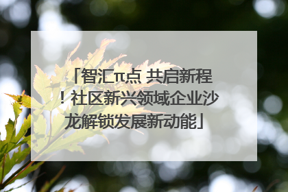 智汇π点 共启新程！社区新兴领域企业沙龙解锁发展新动能