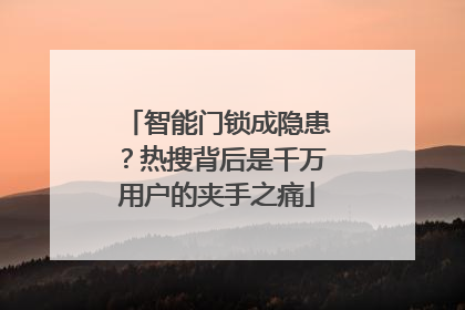 智能门锁成隐患？热搜背后是千万用户的夹手之痛