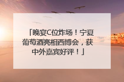 晚宴C位炸场！宁夏葡萄酒亮相西博会，获中外嘉宾好评！