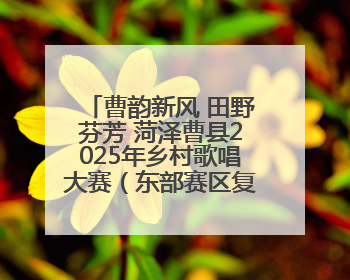 曹韵新风 田野芬芳 菏泽曹县2025年乡村歌唱大赛（东部赛区复赛）举办