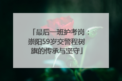 最后一班护考岗：崇阳59岁交警程树旗的传承与坚守