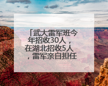 武大雷军班今年招收30人，在湖北招收5人，雷军亲自担任产业导师