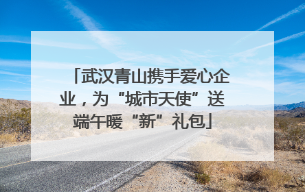 武汉青山携手爱心企业，为“城市天使”送端午暖“新”礼包