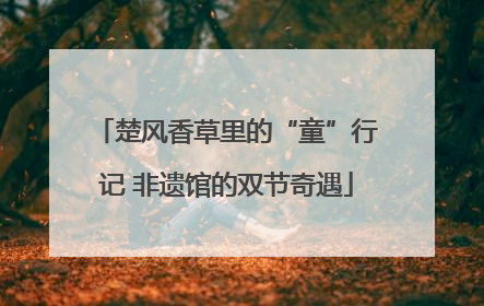 楚风香草里的“童”行记 非遗馆的双节奇遇