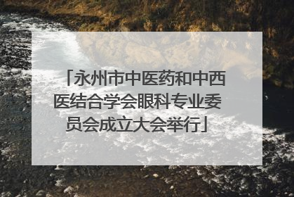 永州市中医药和中西医结合学会眼科专业委员会成立大会举行