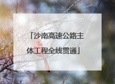 沙南高速公路主体工程全线贯通