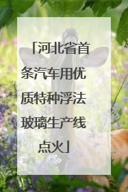 河北省首条汽车用优质特种浮法玻璃生产线点火