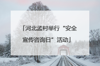 河北孟村举行“安全宣传咨询日”活动