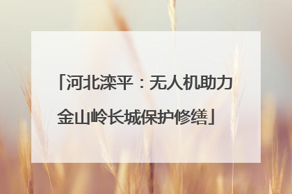 河北滦平：无人机助力金山岭长城保护修缮