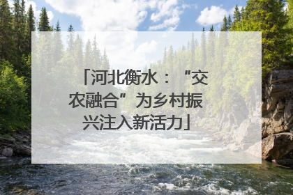 河北衡水：“交农融合”为乡村振兴注入新活力