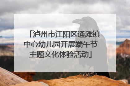 泸州市江阳区通滩镇中心幼儿园开展端午节主题文化体验活动