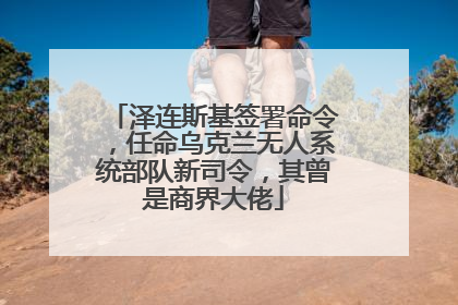 泽连斯基签署命令，任命乌克兰无人系统部队新司令，其曾是商界大佬