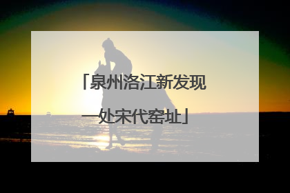 泉州洛江新发现一处宋代窑址
