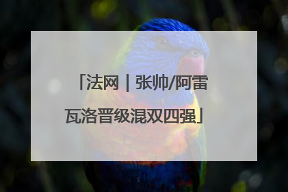法网｜张帅/阿雷瓦洛晋级混双四强