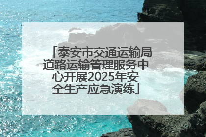 泰安市交通运输局道路运输管理服务中心开展2025年安全生产应急演练