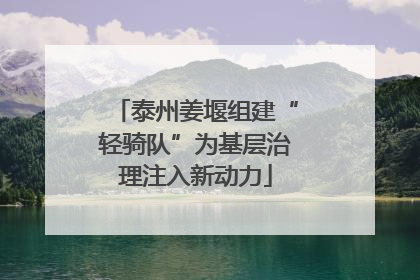泰州姜堰组建“轻骑队”为基层治理注入新动力
