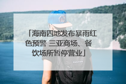 海南四地发布暴雨红色预警 三亚商场、餐饮场所暂停营业