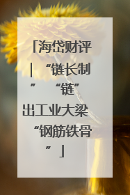海岱财评｜“链长制” “链”出工业大梁“钢筋铁骨”