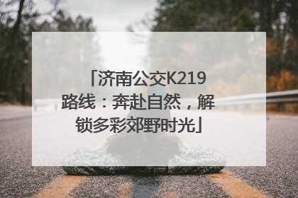 济南公交K219路线：奔赴自然，解锁多彩郊野时光
