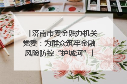 济南市委金融办机关党委：为群众筑牢金融风险防控“护城河”