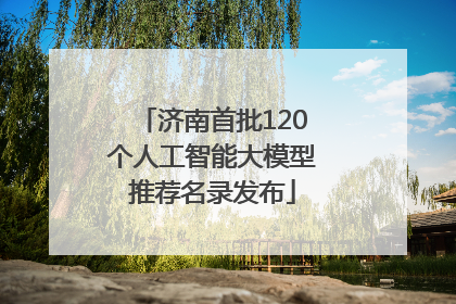 济南首批120个人工智能大模型推荐名录发布