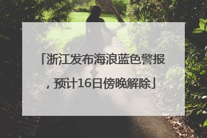 浙江发布海浪蓝色警报，预计16日傍晚解除