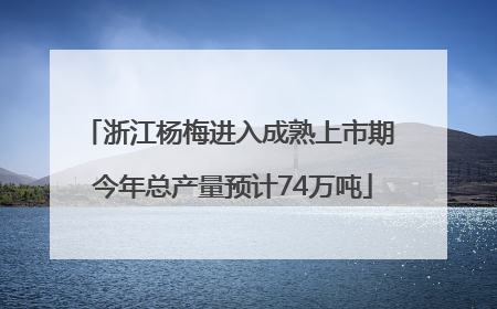 浙江杨梅进入成熟上市期 今年总产量预计74万吨