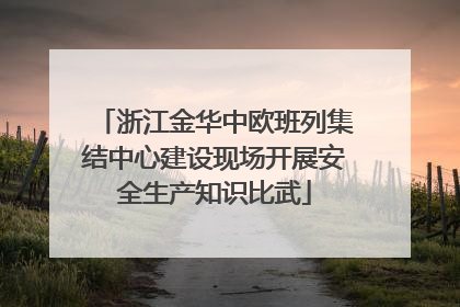 浙江金华中欧班列集结中心建设现场开展安全生产知识比武