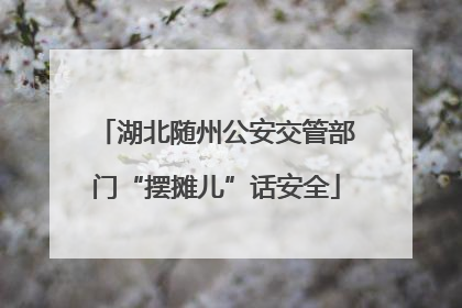 湖北随州公安交管部门“摆摊儿”话安全