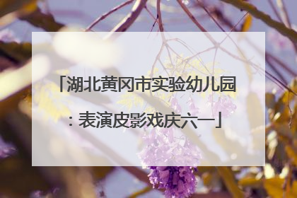 湖北黄冈市实验幼儿园：表演皮影戏庆六一