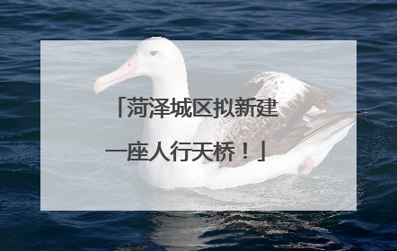 菏泽城区拟新建一座人行天桥！