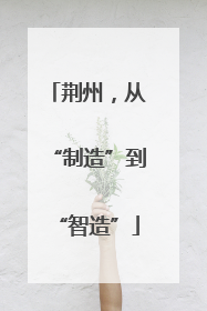 荆州，从“制造”到“智造”