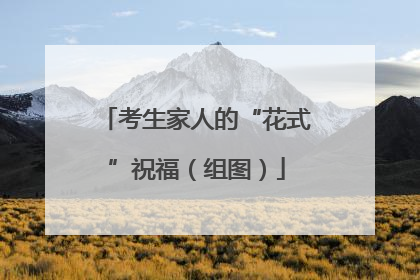 考生家人的“花式”祝福（组图）