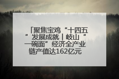 聚焦宝鸡“十四五”发展成就丨岐山“一碗面”经济全产业链产值达162亿元 入选全国典型县