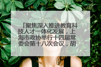 聚焦深入推进教育科技人才一体化发展，上海市政协举行十四届常委会第十八次会议，胡文容出席并讲话