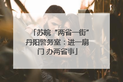 苏皖“两省一街”丹阳警务室：进一扇门 办两省事