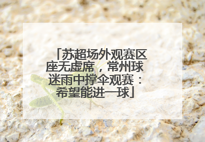 苏超场外观赛区座无虚席，常州球迷雨中撑伞观赛：希望能进一球
