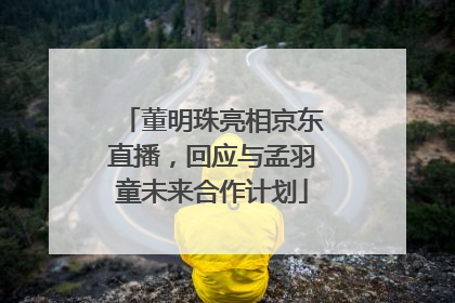 董明珠亮相京东直播，回应与孟羽童未来合作计划