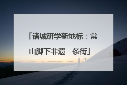 诸城研学新地标：常山脚下非遗一条街