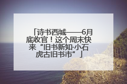 诗书西城——6月底收官！这个周末快来“旧书新知·小石虎古旧书市”