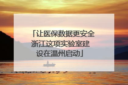 让医保数据更安全 浙江这项实验室建设在温州启动